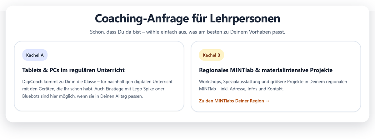 Coaching-Anfrage
